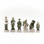 Chesspieces World War - Hitler Vs Stalin in hand painted alabaster and resin