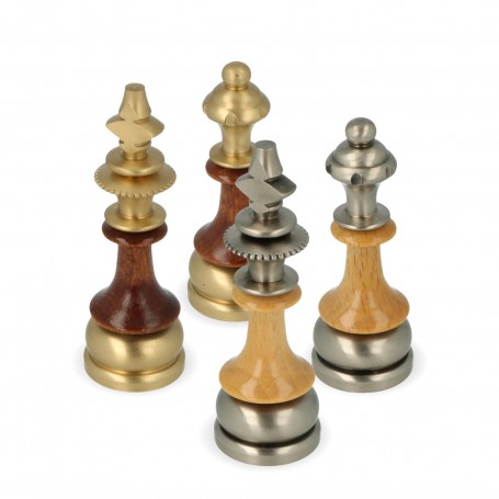 Custom Chess Set - Wooden Chess Board - Modern Resin Chess Pieces