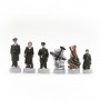 Chesspieces World War - Hitler Vs Stalin in hand painted alabaster and resin