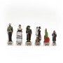 Chess pieces Savoy vs Bourbons in hand painted alabaster and resin