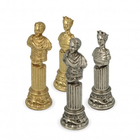 Imperial Rome chess pieces in hand-crafted zamak metal