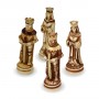 "Medioevo" chess pieces in alabaster and resin Wood Effect Coating