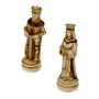 "Medioevo" chess pieces in alabaster and resin Wood Effect Coating