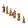 "Medioevo" chess pieces in alabaster and resin Wood Effect Coating
