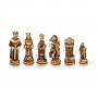 "Medioevo" chess pieces in alabaster and resin Wood Effect Coating