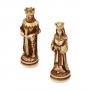 "Medioevo" chess pieces in alabaster and resin Wood Effect Coating