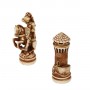 "Medioevo" chess pieces in alabaster and resin Wood Effect Coating