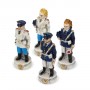 Chess pieces Police State and Municipal Police in alabaster and resin painted by hand