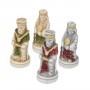 Chess pieces Frederick Barbarossa in hand-painted alabaster and resin