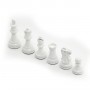 Chess pieces in white and black lacquered wood