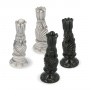 Chess pieces Art Nouveau in hand painted alabaster and resin