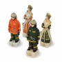 Chess pieces Italian Fire Department “yesterday and today” in hand painted alabaster and resin