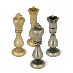 Classic chess pieces model Staunton in full brass metal turned and finished by hand