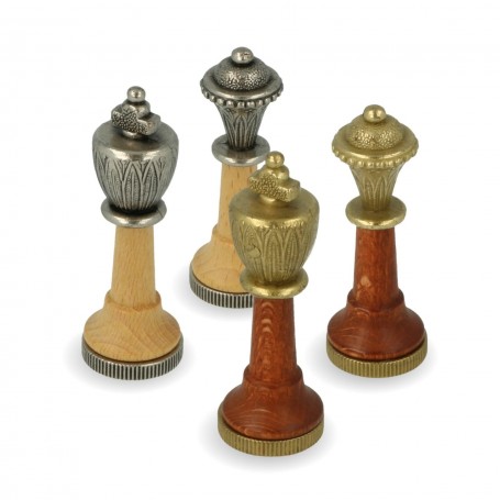 Classic chess pieces Staunton model Zama metal and maple wood, hand finished.