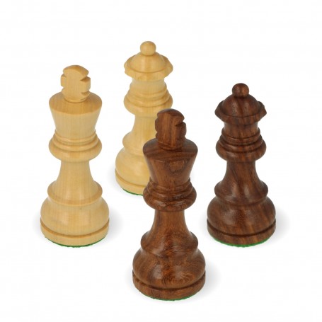 Classic Staunton chess pieces in rosewood