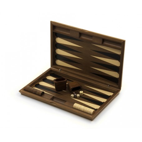 Backgammon in hand carved wood