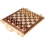 Backgammon and chess - case with backgammon game and chessboard with chess game
