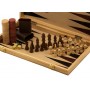 Backgammon and chess - case with backgammon game and chessboard with chess game