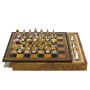 Chess Set with Chess Pieces “ROMANS Vs BARBARIANS” Hand Painted and Box Container for Chess in Leatherette