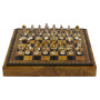 Chess Set with Chess Pieces “ROMANS Vs BARBARIANS” Hand Painted and Box Container for Chess in Leatherette