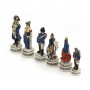 Chess pieces Savoy vs Bourbons in hand painted alabaster and resin