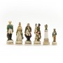 Chess pieces Battle of Borodino in alabaster and resin Handpainted