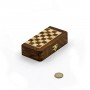 Squared with natural wood - folding magnetic chess set or chess set+checkers