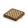 Squared with natural wood - folding magnetic chess set or chess set+checkers