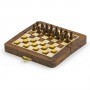 Squared with natural wood - folding magnetic set with checkers