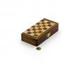 Squared with natural wood - folding magnetic chess set or chess set+checkers