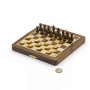 Squared with natural wood - folding magnetic chess set or chess set+checkers