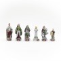 Chess pieces Maritime Republics of Italy in hand painted alabaster and resin