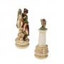 Chess pieces Battle of Borodino in alabaster and resin Handpainted