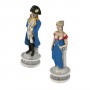 Chess pieces Battle of Borodino in alabaster and resin Handpainted