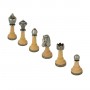 Classic chess pieces Staunton model Zama metal and maple wood, hand finished.