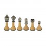 Classic chess pieces Staunton model Zama metal and maple wood, hand finished.