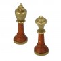 Classic chess pieces Staunton model Zama metal and maple wood, hand finished.