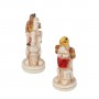 Chess pieces Wild West Cowboy against Indians in alabaster and resin hand painted.