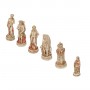 Chess pieces Florence and its monuments in alabaster and resin painted by hand.