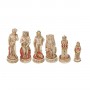 Chess pieces Florence and its monuments in alabaster and resin painted by hand.