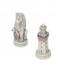 Chess pieces Florence and its monuments in alabaster and resin painted by hand.