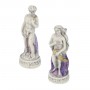 Chess pieces Florence and its monuments in alabaster and resin painted by hand.