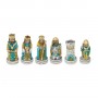 Chess pieces Frederick Barbarossa in hand-painted alabaster and resin
