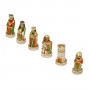 Chess pieces Frederick Barbarossa in hand-painted alabaster and resin