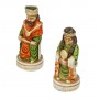 Chess pieces Frederick Barbarossa in hand-painted alabaster and resin