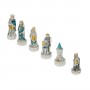 Chess pieces Battle of Cornwall in alabaster and hand-painted resin