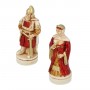 Chess pieces Battle of Cornwall in alabaster and hand-painted resin