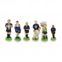 Chess pieces Football (Soccer) Teams in hand-painted  alabaster and resin