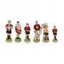 Chess pieces Football (Soccer) Teams in hand-painted  alabaster and resin