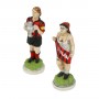 Chess pieces Football (Soccer) Teams in hand-painted  alabaster and resin